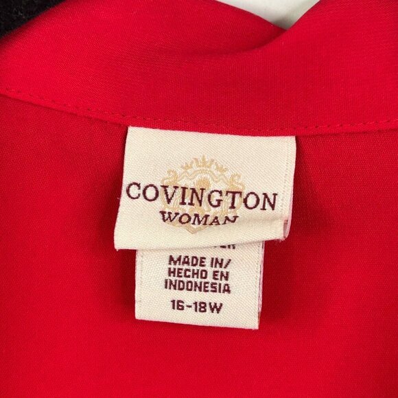 Covington Woman‎ red blutton down blouse size 16W- 18w - Picture 4 of 7